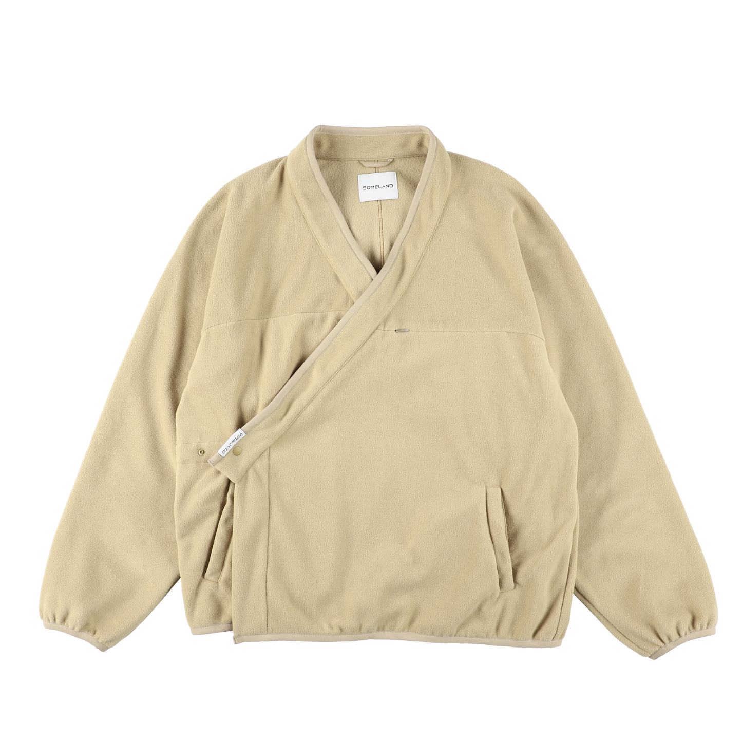 y-COLLAR FLEECE JACKET / BEIGE