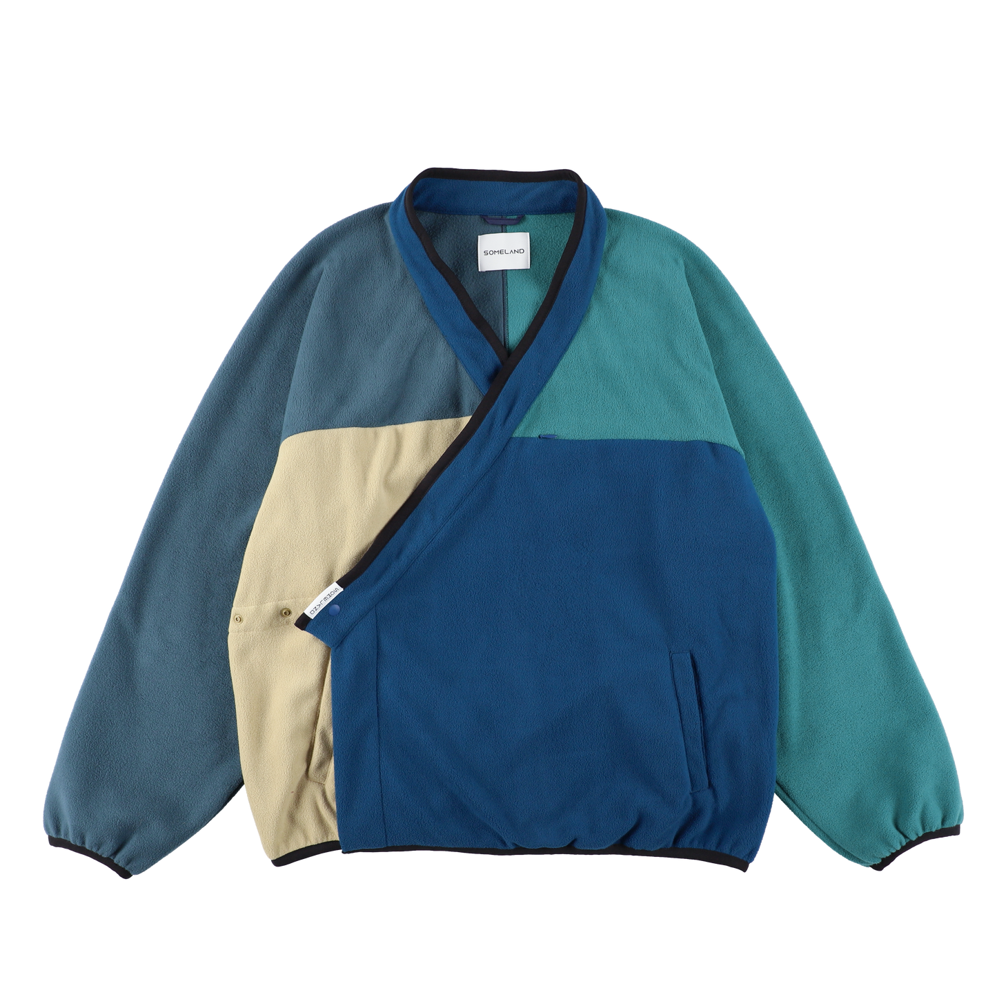 y-COLLAR FLEECE JACKET / MULTI