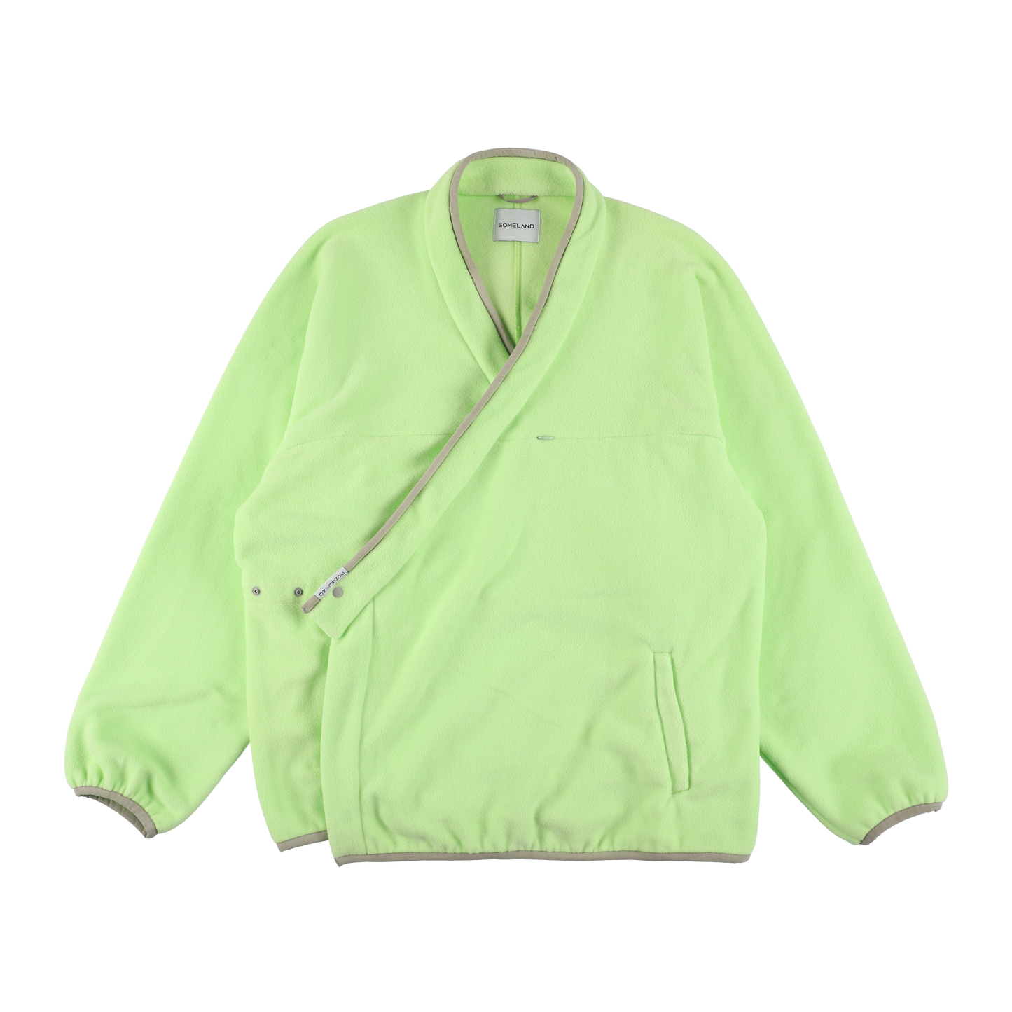 y-COLLAR FLEECE JACKET（001B） / LIME