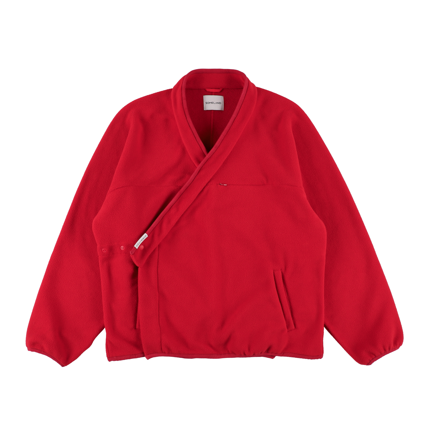 y-COLLAR FLEECE JACKET（001B） / RED