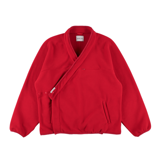 y-COLLAR FLEECE JACKET（001B） / RED