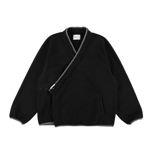 y-COLLAR FLEECE JACKET（001B） / BLACK