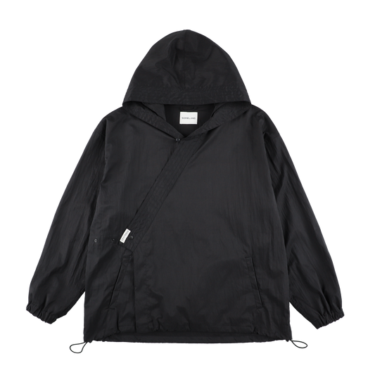y-COLLAR HOODIE JACKET（002B） / BLACK
