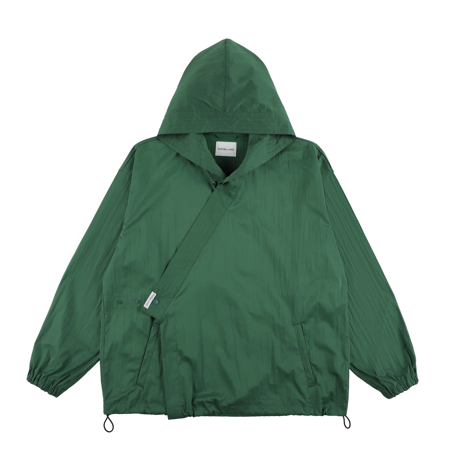 y-COLLAR HOODIE JACKET（002B） / GREEN