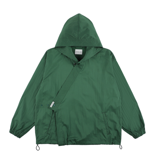 y-COLLAR HOODIE JACKET（002B） / GREEN