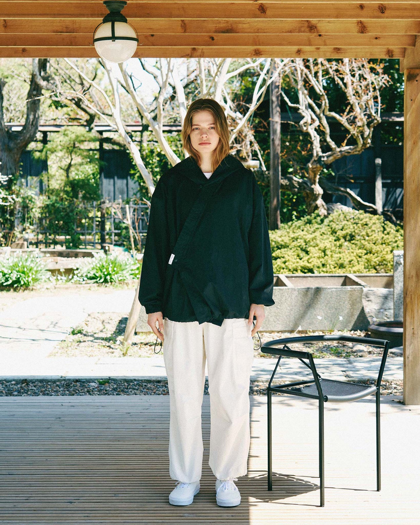 y-COLLAR HOODIE JACKET（002B） / BLACK