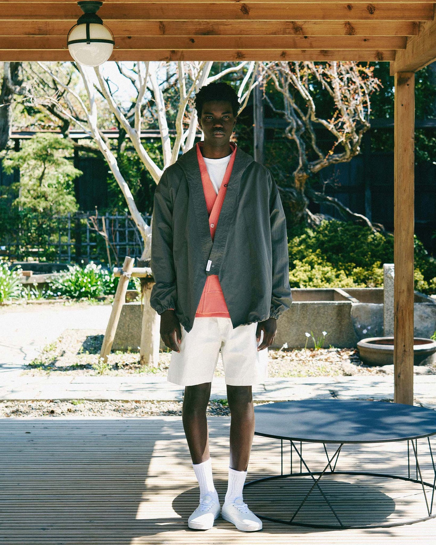 y-COLLAR HOODIE JACKET（002B） / CHARCOAL