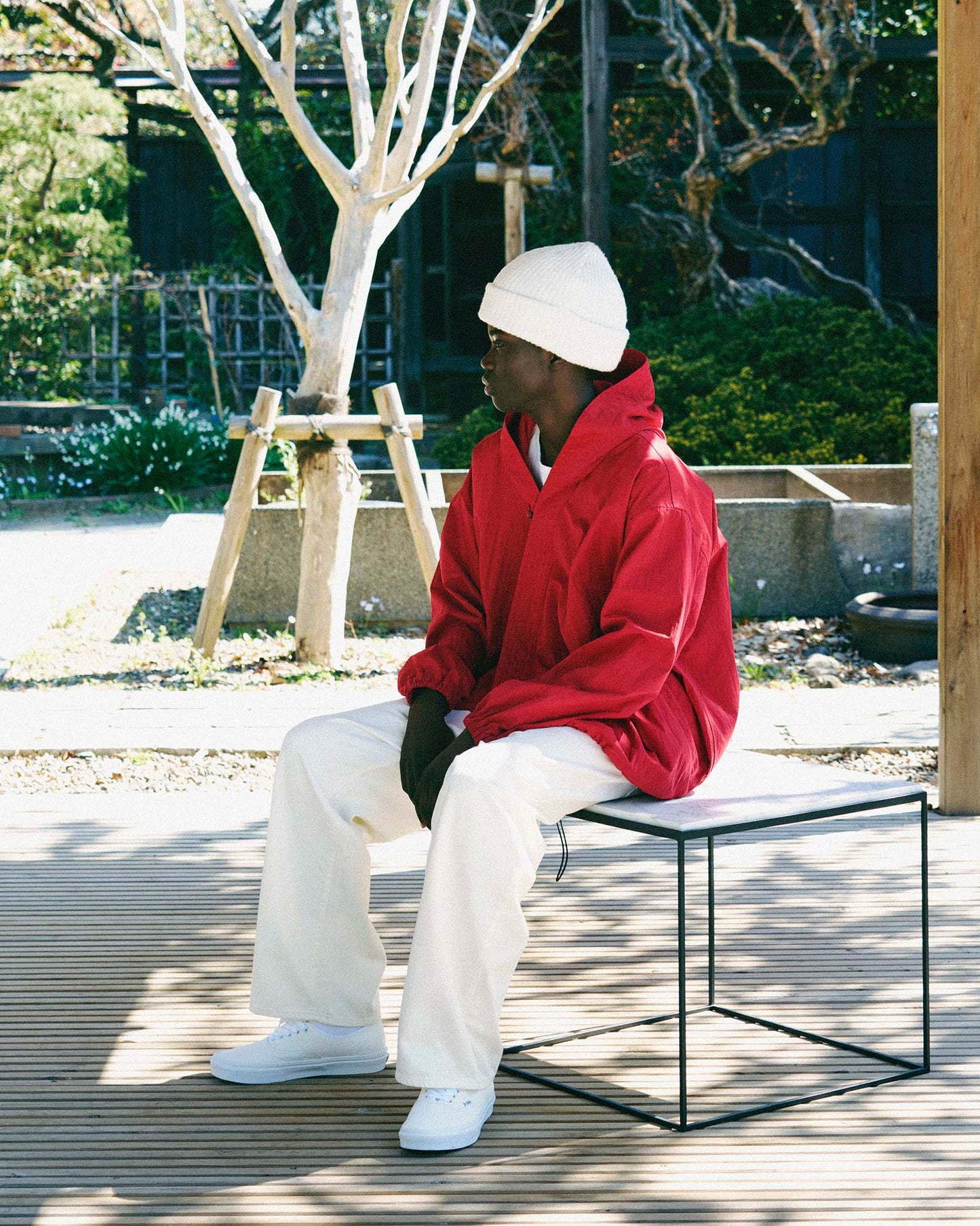 y-COLLAR HOODIE JACKET（002B） / RED